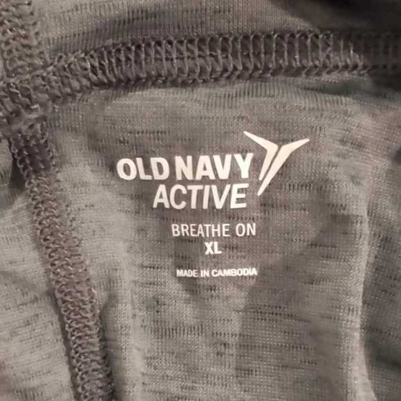 Old Navy Active Breathe On Womens XL Gray Lightweight Hooded Athletic Top - Picture 8 of 9